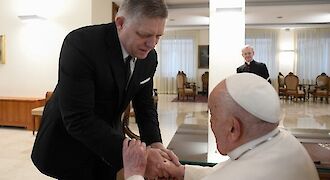 Predsedu vlády SR Roberta Fica vo Vatikáne prijal pápež František