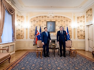 Fotogaléria k článku "Predseda vlády SR Robert Fico rokoval s ministrom zahraničných vecí USA Marcom Rubiom"