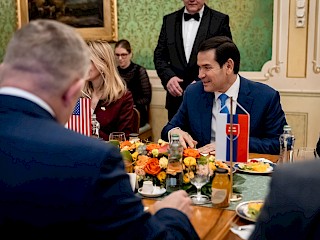 Fotogaléria k článku "Predseda vlády SR Robert Fico rokoval s ministrom zahraničných vecí USA Marcom Rubiom"