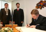 Podpis predsedu vldy SR R. Fica do pamtnej knihy mesta Martin