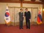 Stretnutie s predsedom vlady Korejskej republiky Duck-soo HANOM