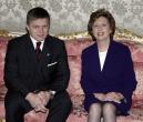 Predseda vldy SR Robert Fico s rskou prezidentkou Mary McAleese